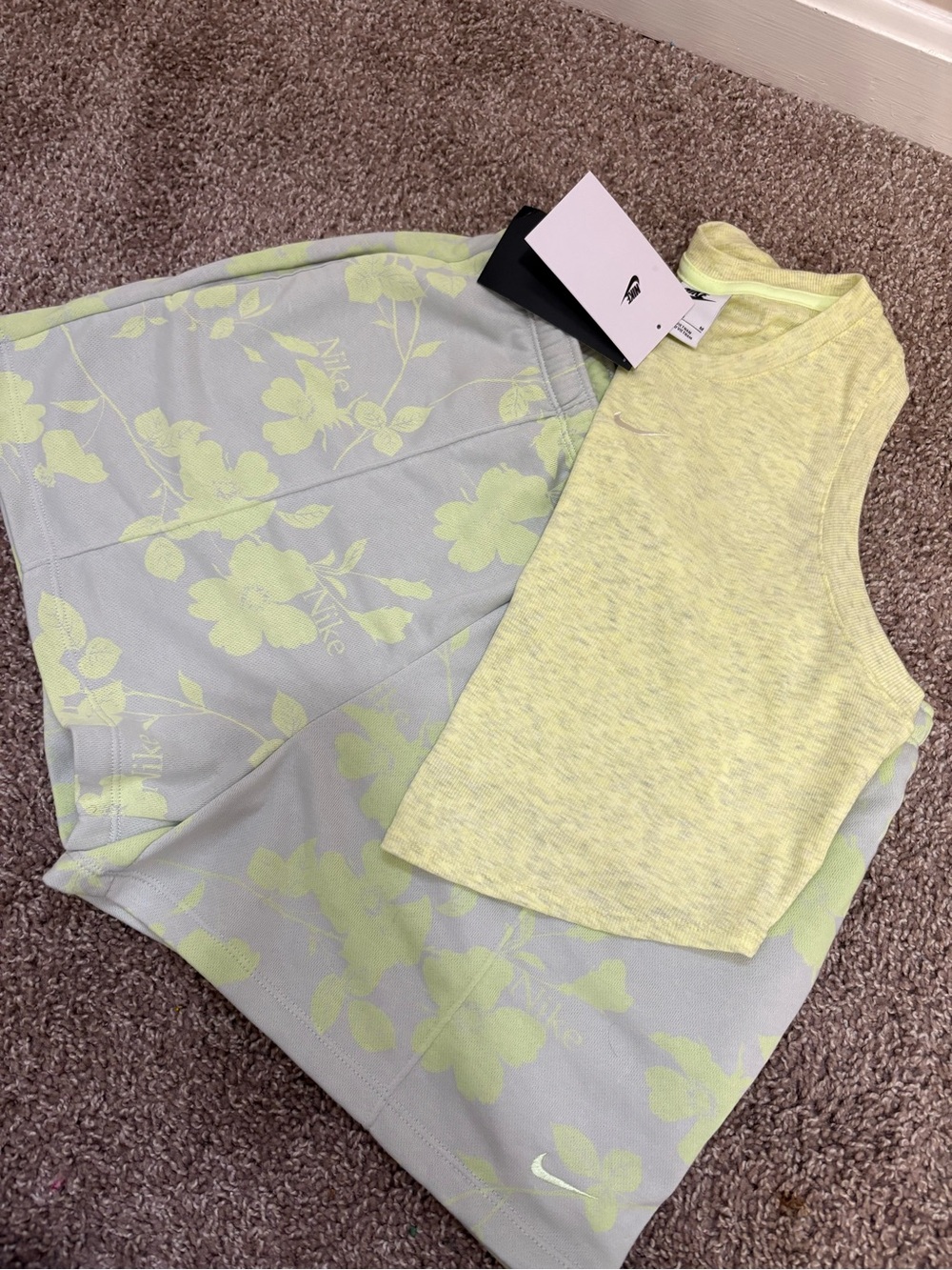 Nike Women's Light Yellow Heather Tank Top